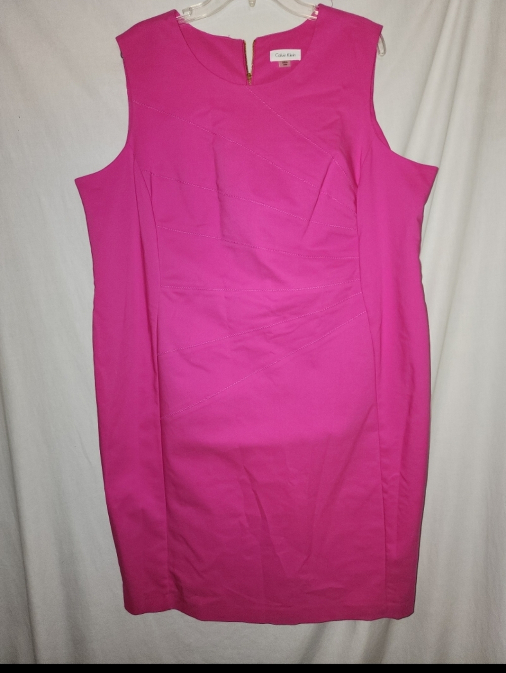Calvin klein womens size 20 pink sleeveless sheath dress